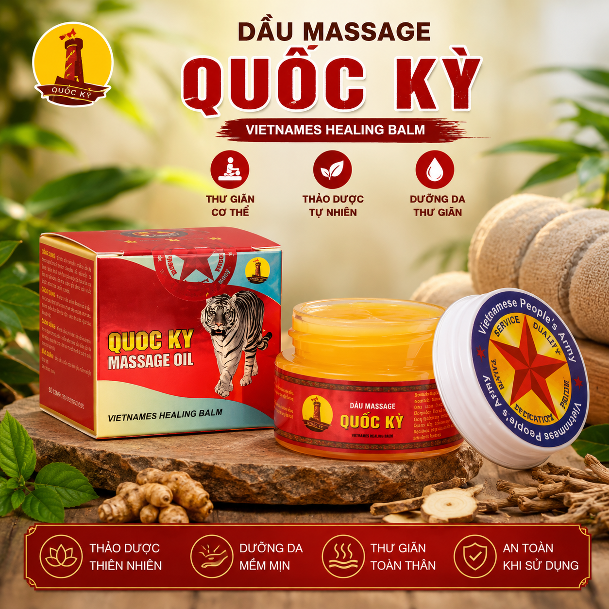 Dầu Massage Quốc Kỳ 16g