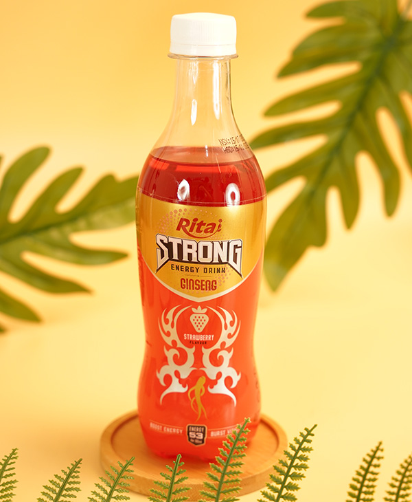 Nước tăng lực nhân sâm hương dâu đóng chai 400ml - Ảnh 4