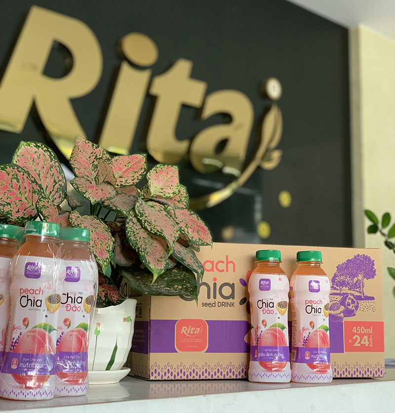 Nước hạt chia vị đào đóng thùng 24 chai