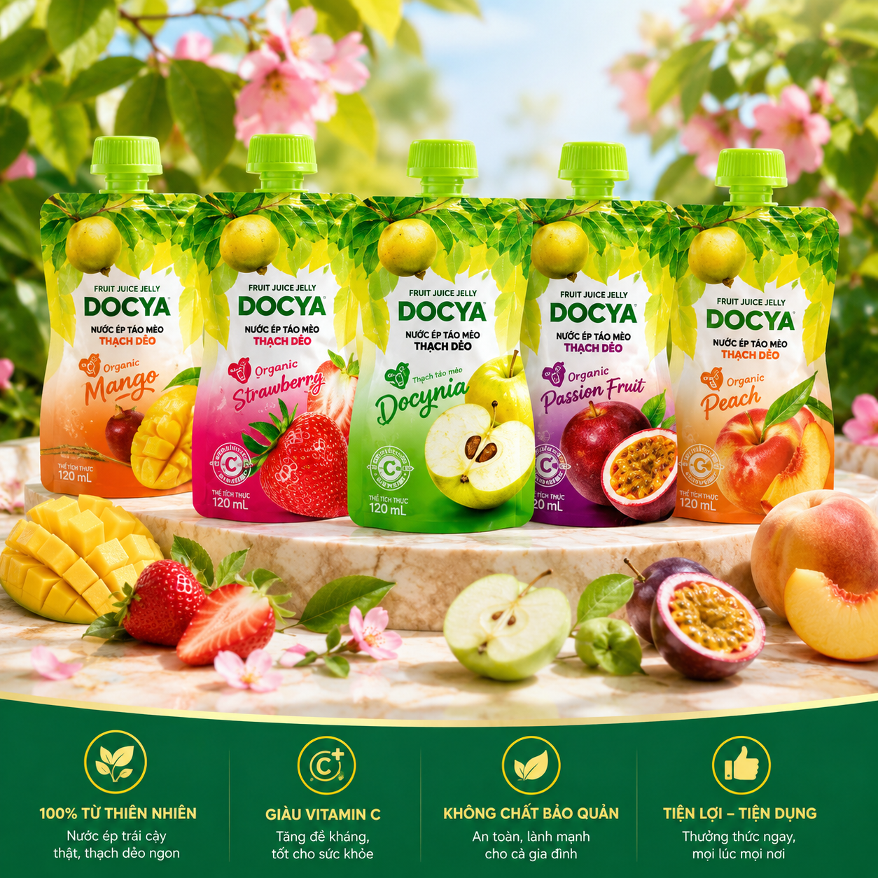 Nước Ép Táo Mèo Thạch DOCYA 120ml